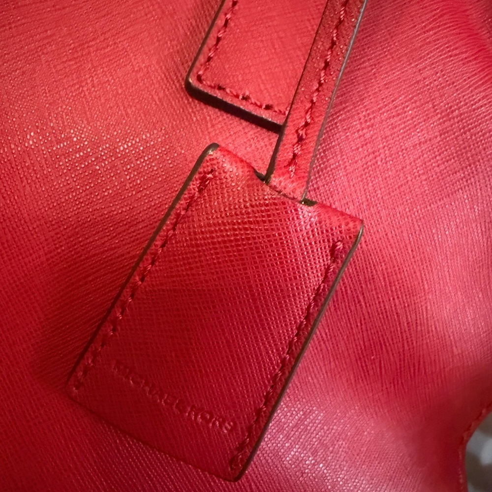 Michael Kors Red Satchel with Gold Accents - Picture 3 of 5